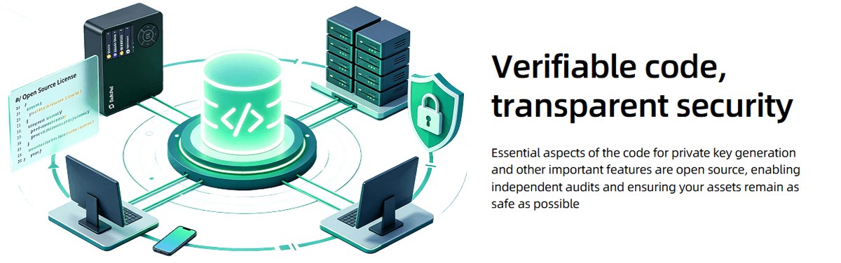 SafePal open-source code used to generate private keys, enabling independent audits.